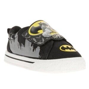 DC Batman Toddler Black Yellow Casual Sneakers Shoes Size 9